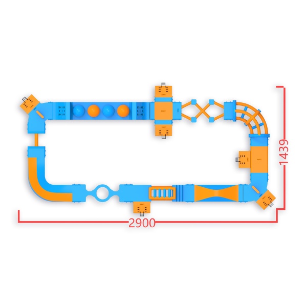 Poseidon aufblasbarer Wasserpark (29 x 14 m)