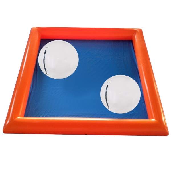 SET 2 Wasserlaufbälle TPU Premium + aufblasbares Becken 5 × 5 m