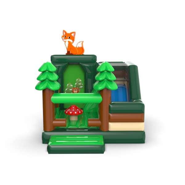 Aufblasbares Spielgerät mit Rutsche - Wald-Combo