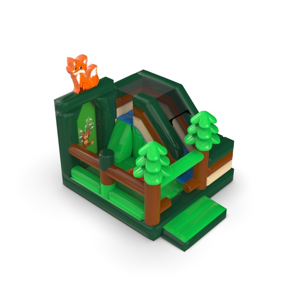 Aufblasbares Spielgerät mit Rutsche - Wald-Combo
