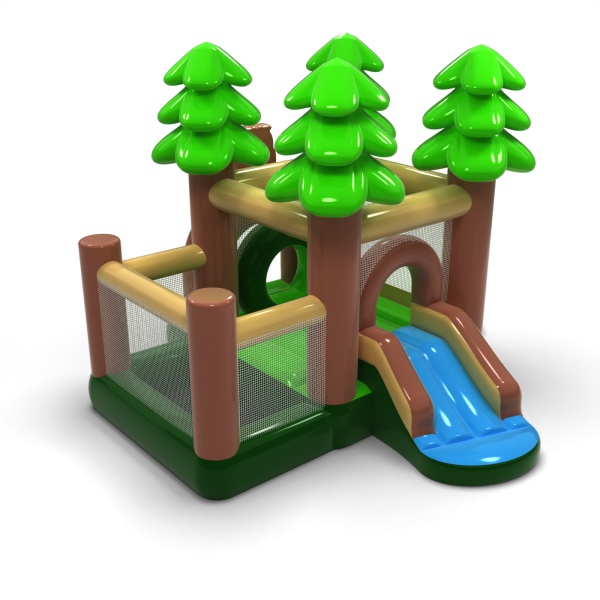 Kleine Hüpfburg mit Trockenbecken für Kinder - Wald
