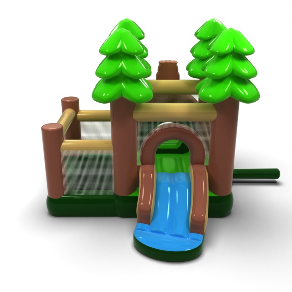 Kleine Hüpfburg mit Trockenbecken für Kinder - Wald