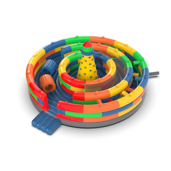 Runder aufblasbarer Spielplatz Bunte Bausteine