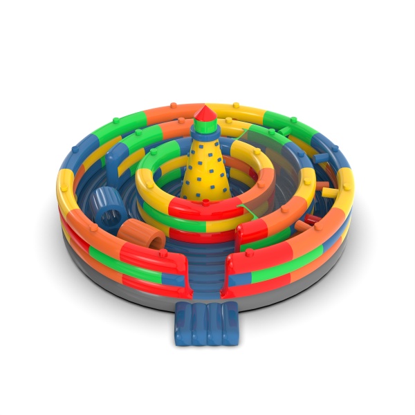 Runder aufblasbarer Spielplatz Bunte Bausteine