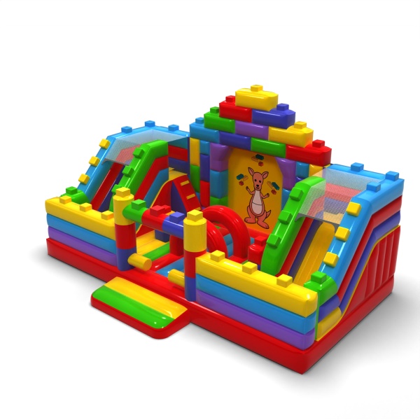 Aufblasbarer Spielplatz - bunte Bausteine