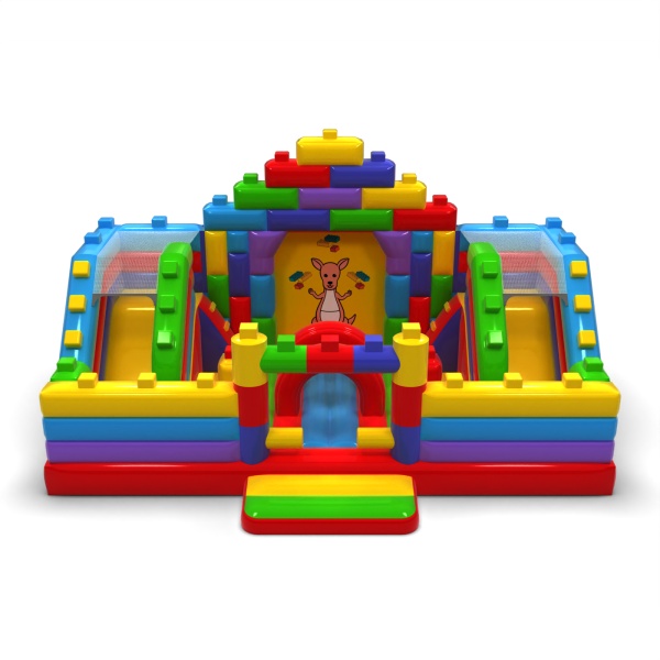 Aufblasbarer Spielplatz - bunte Bausteine