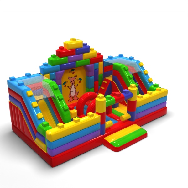 Aufblasbarer Spielplatz - bunte Bausteine