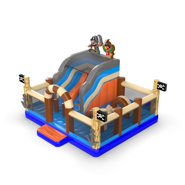 Aufblasbarer Spielplatz 6x6 im Piraten-Motiv