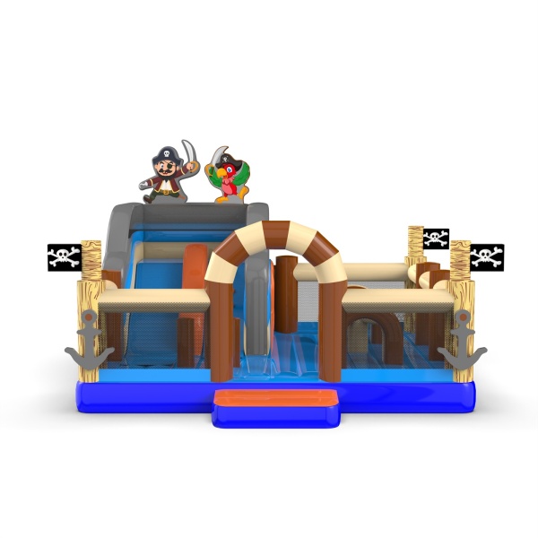 Aufblasbarer Spielplatz 6x6 im Piraten-Motiv