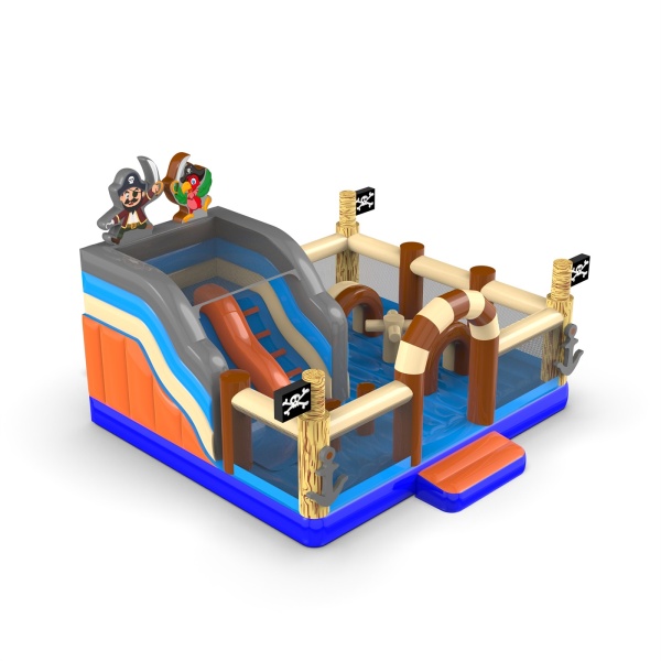 Aufblasbarer Spielplatz 6x6 im Piraten-Motiv