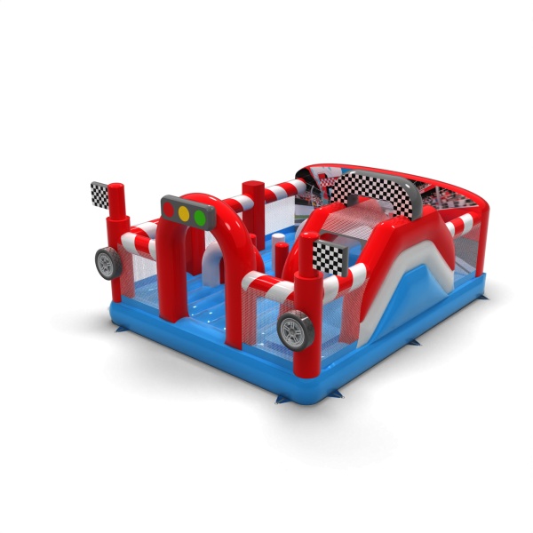Aufblasbarer Spielplatz 6x5 im Auto-Motiv