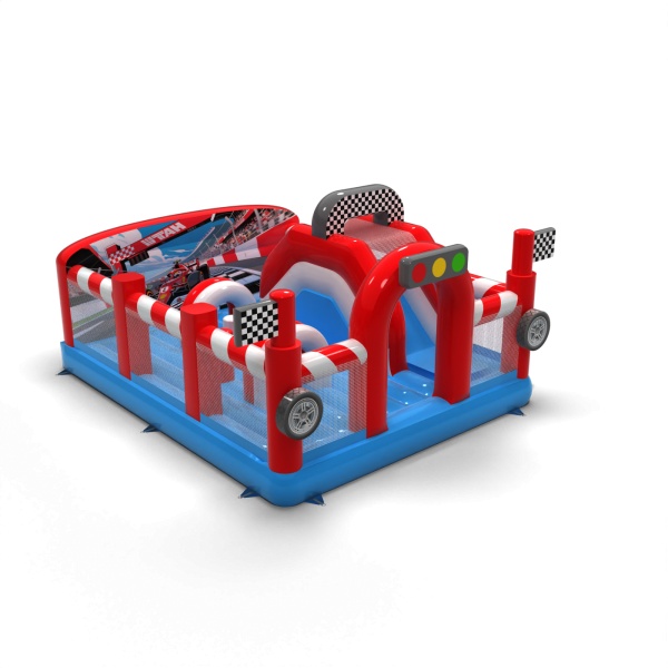 Aufblasbarer Spielplatz 6x5 im Auto-Motiv