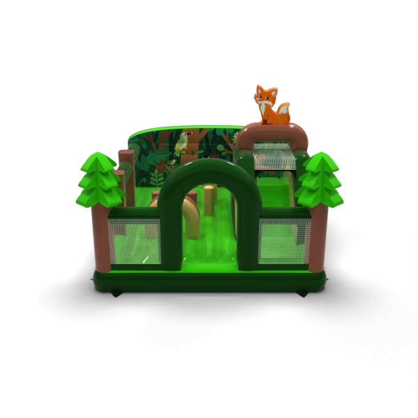Aufblasbarer Spielplatz 6x5 im Wald-Motiv