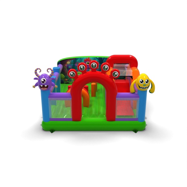 Aufblasbarer Spielplatz 6x5 im Monster-Motiv