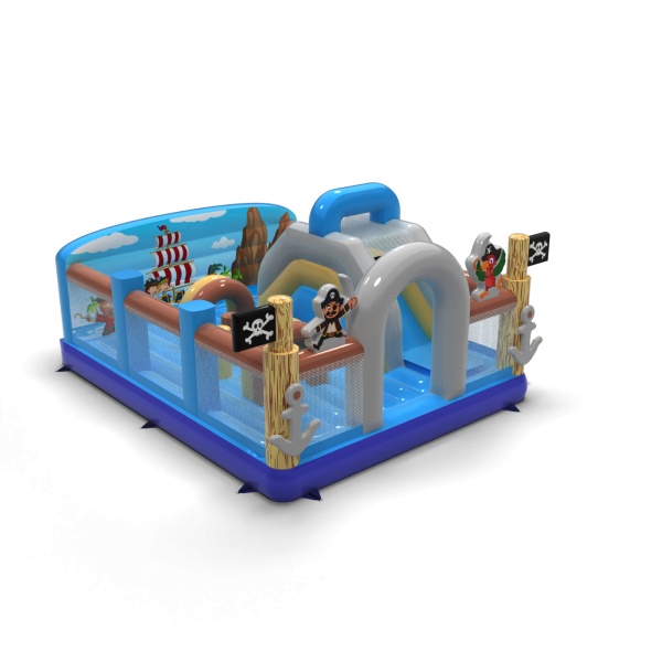Aufblasbarer Spielplatz 6x5 im Piraten-Motiv