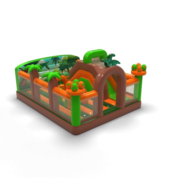 Aufblasbarer Spielplatz 6x5 im Dino-Motiv