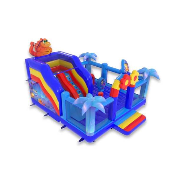 Aufblasbarer Spielplatz 6x6 im Motiv einer Zauberwelt