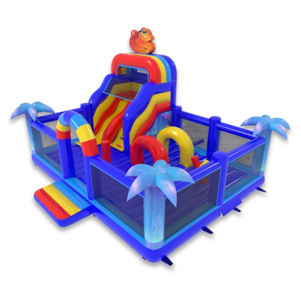 Aufblasbarer Spielplatz 8x6 im Motiv einer Zauberwelt