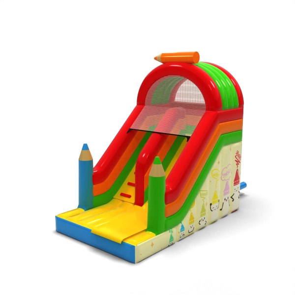 Aufblasbare Rutsche im Motiv Buntstifte