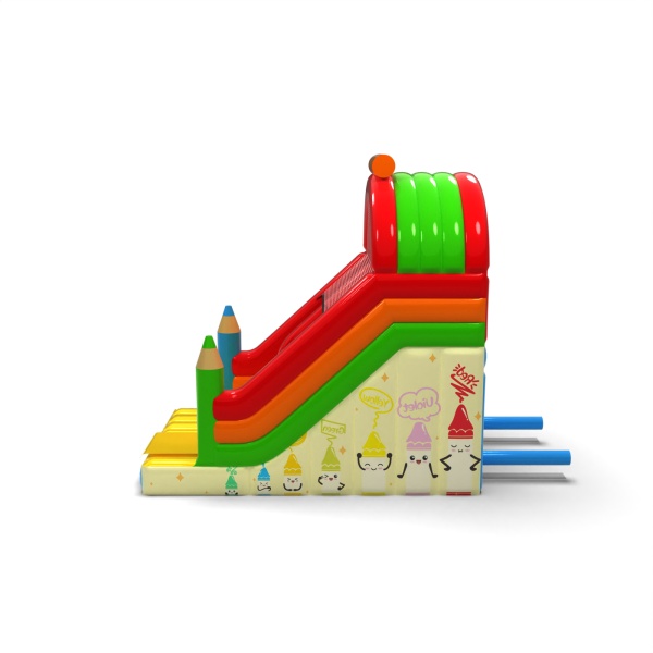 Aufblasbare Rutsche im Motiv Buntstifte