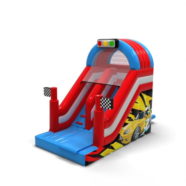 Aufblasbare Rutsche mit Aufdruck im Auto-Motiv