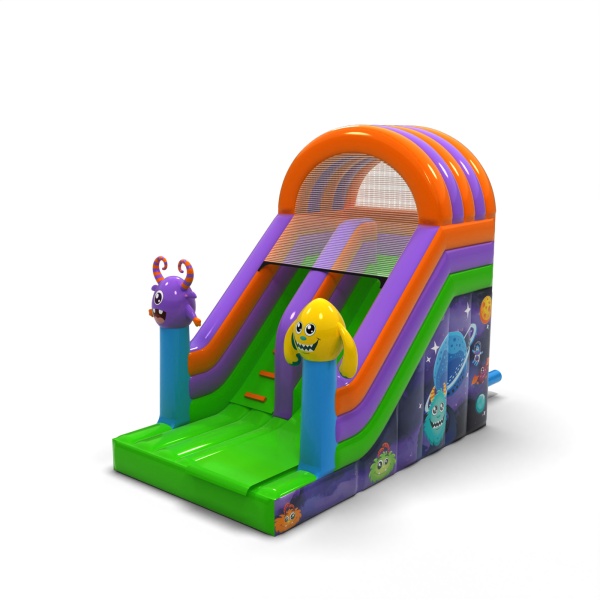 Aufblasbare Rutsche mit Aufdruck im Monster-Motiv
