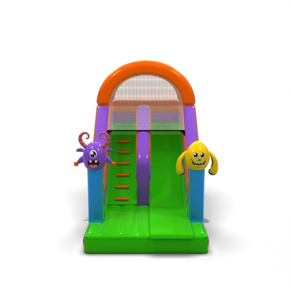 Aufblasbare Rutsche mit Aufdruck im Monster-Motiv
