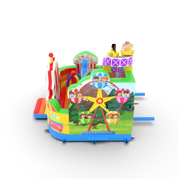 Aufblasbares Spielgerät mit Rutschen-Kombi Lunapark