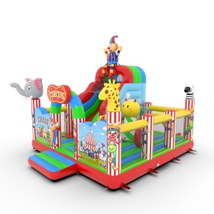 Aufblasbares Spielgerät mit Rutschen-Kombi Zirkus