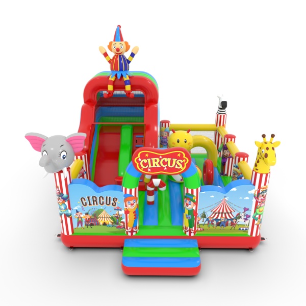Aufblasbares Spielgerät mit Rutschen-Kombi Zirkus