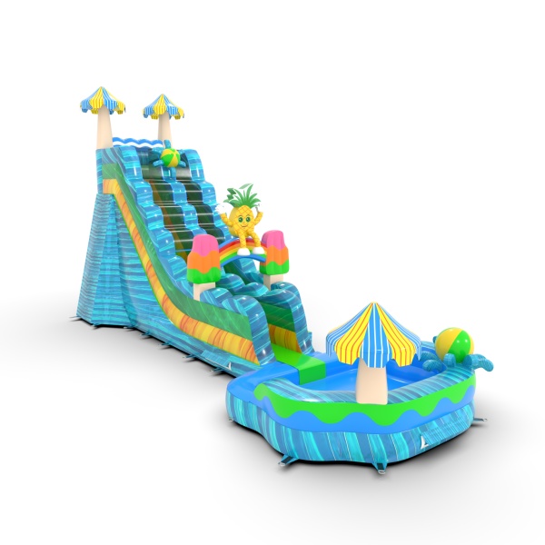 Aufblasbare Rutsche Wasser im Hawaii-Motiv - 12,9 m