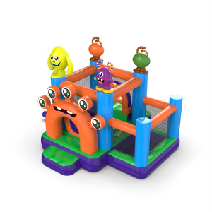 Kleine Hüpfburg mit Trockenbecken für Kinder - Monster