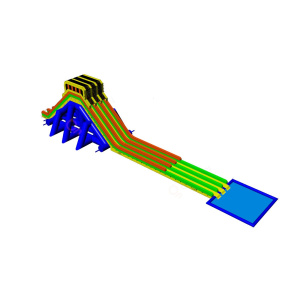 Giga aufblasbare Wasserrutsche - 52 Meter
