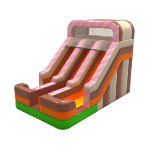 Doppelte aufblasbare Rutsche mit Süßigkeitenmotiv Mini
