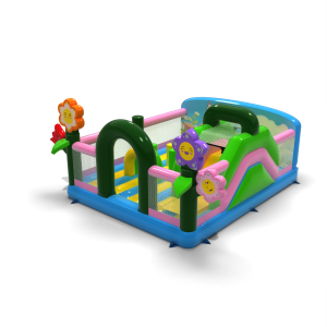 Aufblasbarer Spielplatz 6x5 im Frühlingsthema
