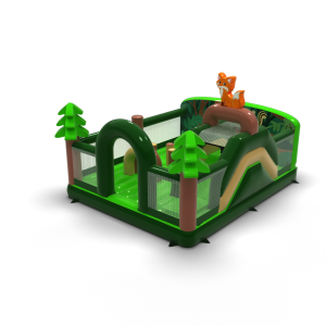 6x5 aufblasbarer Spielplatz in einem Wald Thema