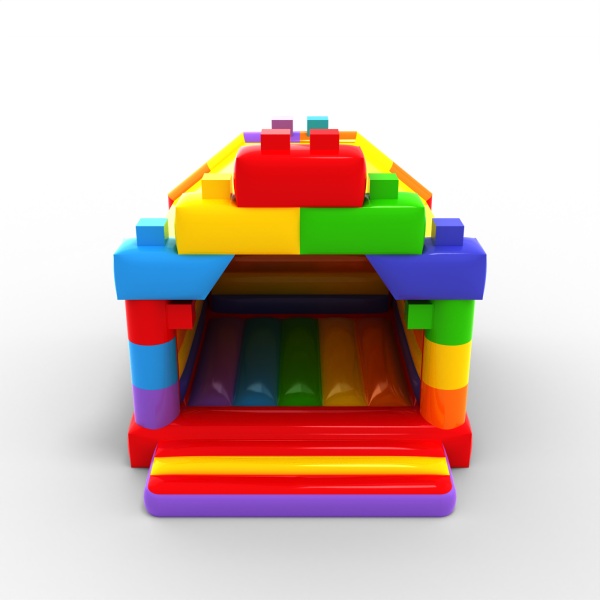 Hüpfburg Bunte-Bausteine-Hüpfburg