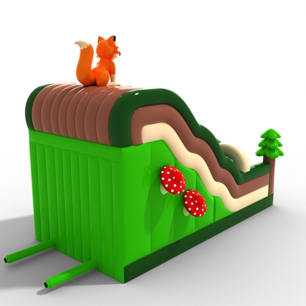 Doppelte offene Rutsche mit dem Wald-Motiv