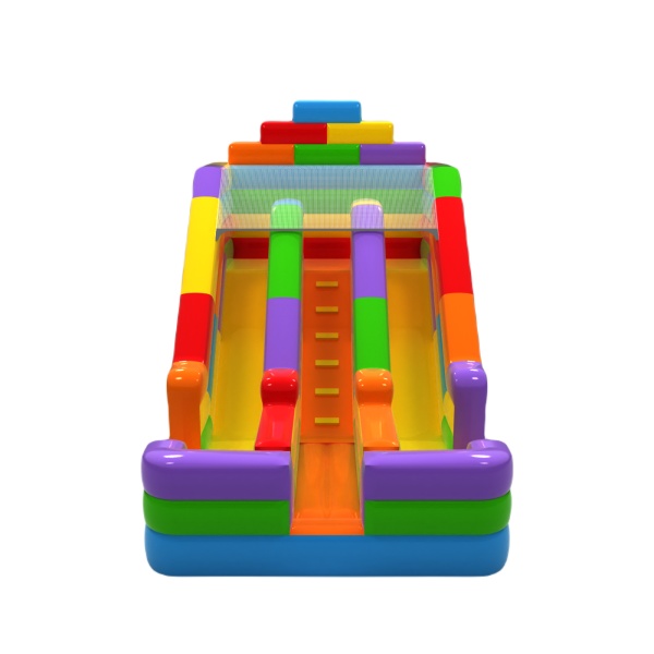 Doppelte aufblasbare Rutsche Bunte Bausteine mini