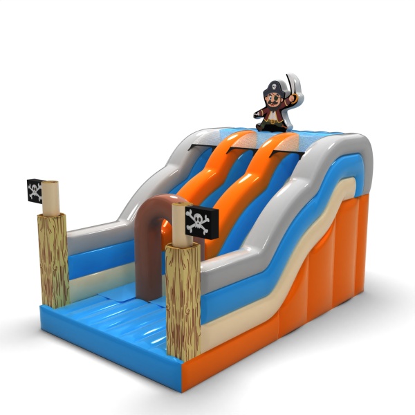 Doppelte aufblasbare Rutsche im Motiv Piraten Mini