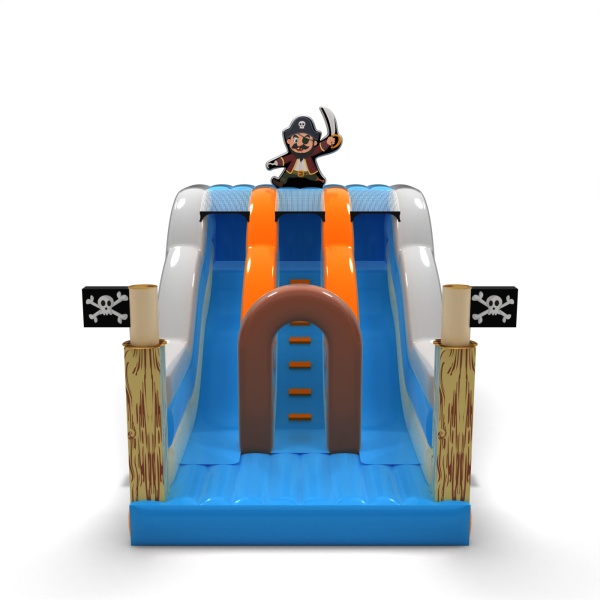 Doppelte aufblasbare Rutsche im Motiv Piraten Mini