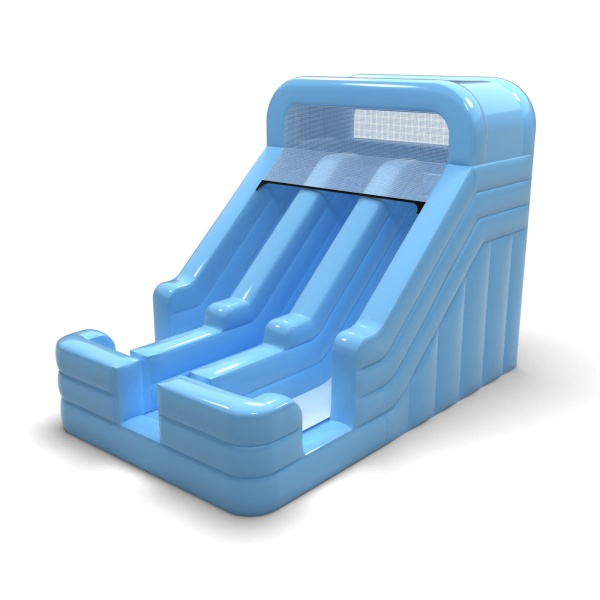 Doppelte aufblasbare Rutsche mini - pastellblau