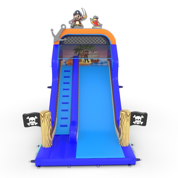 Aufblasbare Rutsche mit Aufdruck im Piraten-Motiv