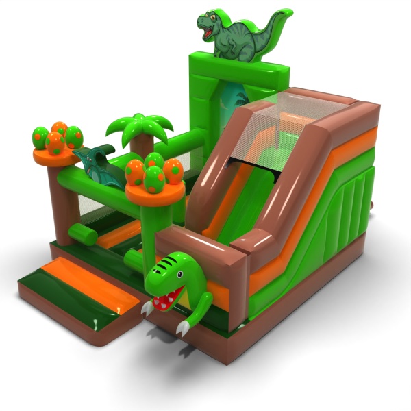 Aufblasbares Spielgerät mit Rutsche - Dinosaurier combo