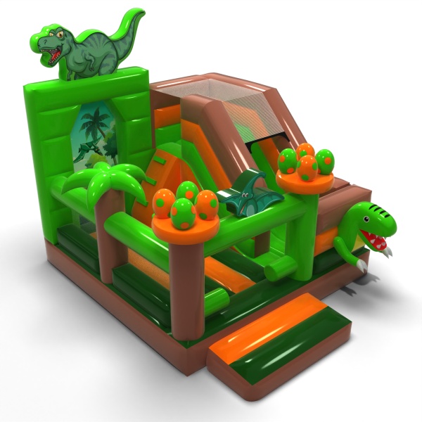 Aufblasbares Spielgerät mit Rutsche - Dinosaurier combo