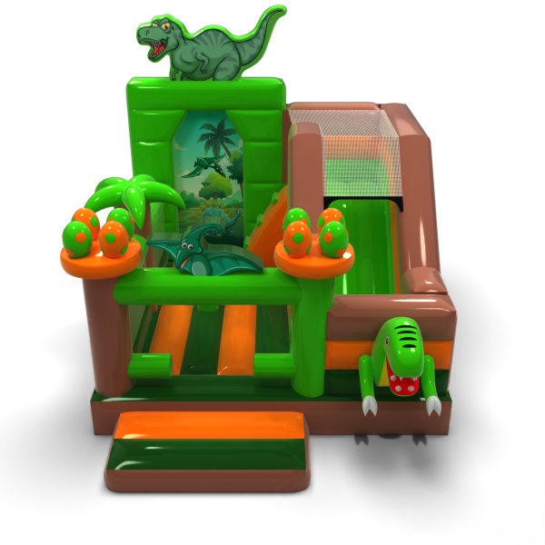 Aufblasbares Spielgerät mit Rutsche - Dinosaurier combo
