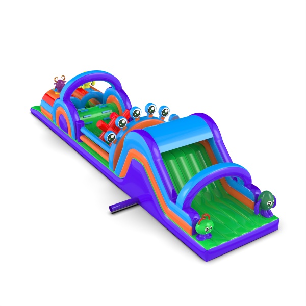 Aufblasbarer Hindernisparcours Monsterchen - 15 m
