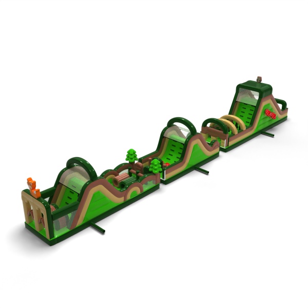 Aufblasbarer Hindernisparcours Wald - 30 m