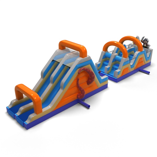 Aufblasbarer Hindernisparcours Piraten - 15 m
