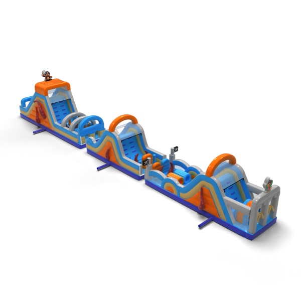 Aufblasbarer Hindernisparcours Piraten - 30 m